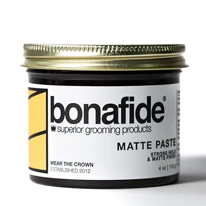 Matte Paste 4 oz. [IMPROVED FORMULA]| Matte Finish Texturing Pliable Strong Hold, Water Based Formula Washes out Easily, Light Citrus Fragrance