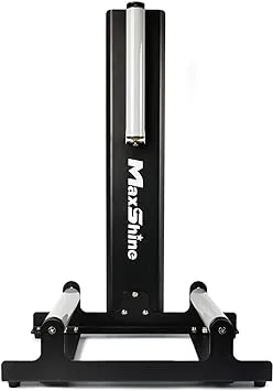 Maxshine Car Detailing Rolling Wheel Stand, WS01, 360 Tire & Wheel Detailing System, Automotive Detailing Equipment, Rim Cleaner Stand, Tire Cleaner Stand, Tire Shine Applicator Stand (Black)