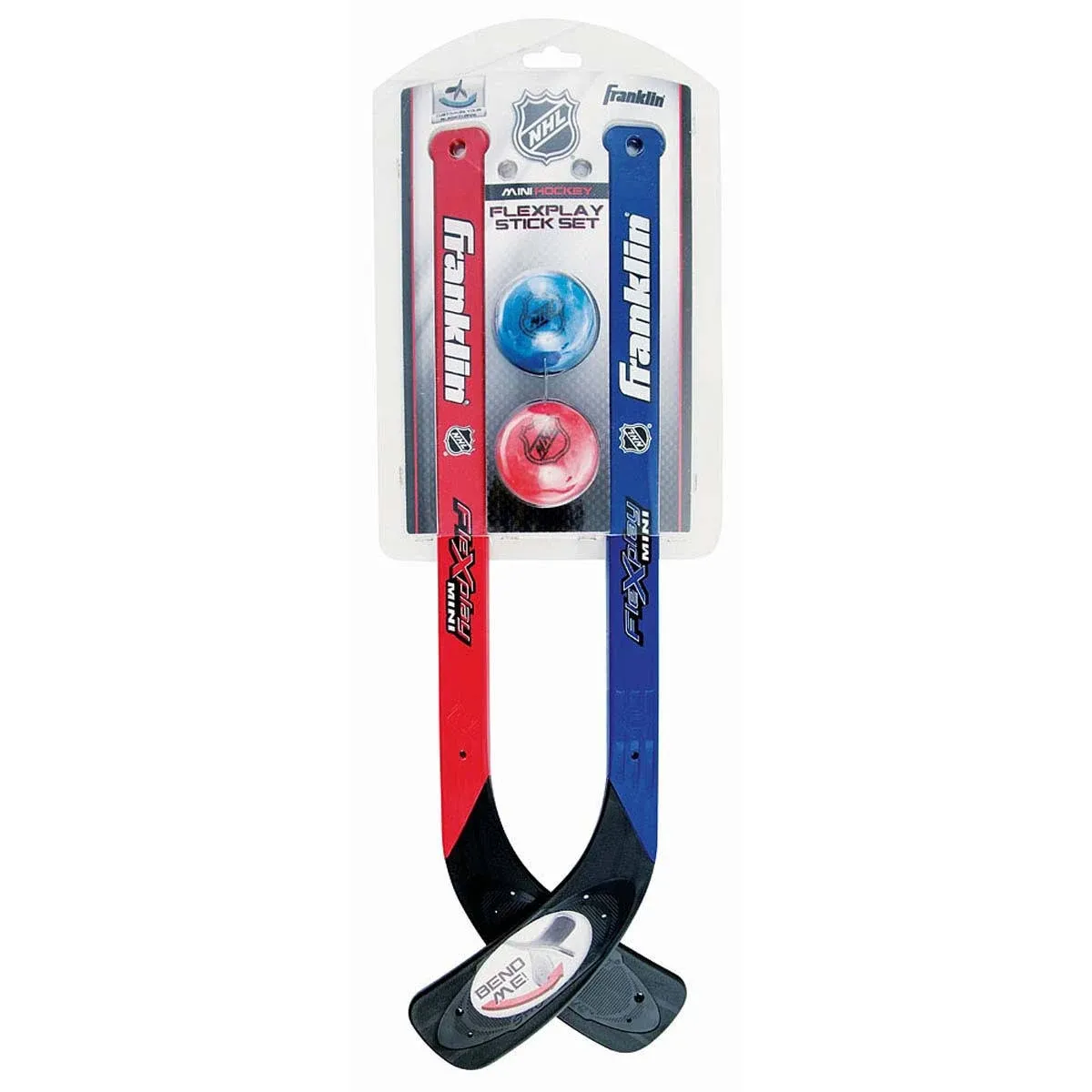 Franklin Sports NHL Flexplay Street Hockey 2-Player Stick & Ball Set, Multicolor