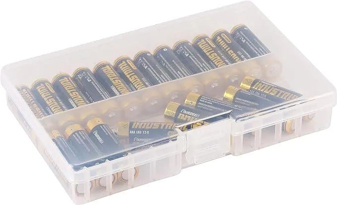 Whizzotech AAA Battery Storage Case Battery Holder Organizer Box Holds for Lot of 48 AAA Batteries BL06