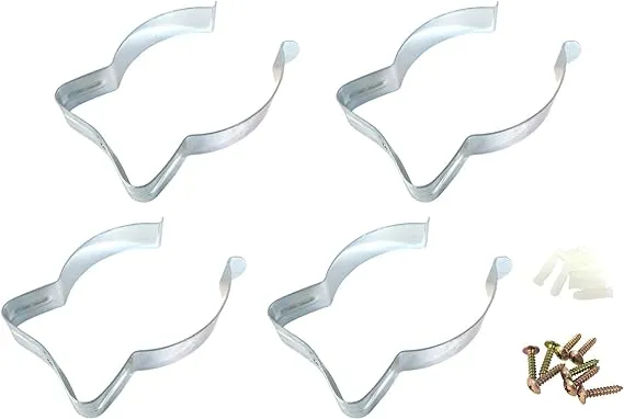 Taytools 467108 Wall Mounted Bracket/Hanger for 4 Inch Dust Collector Hose, Fittings or PVC. Range 3-1/2 to 5 Inches Diameter, Spring Loaded, Set of 4