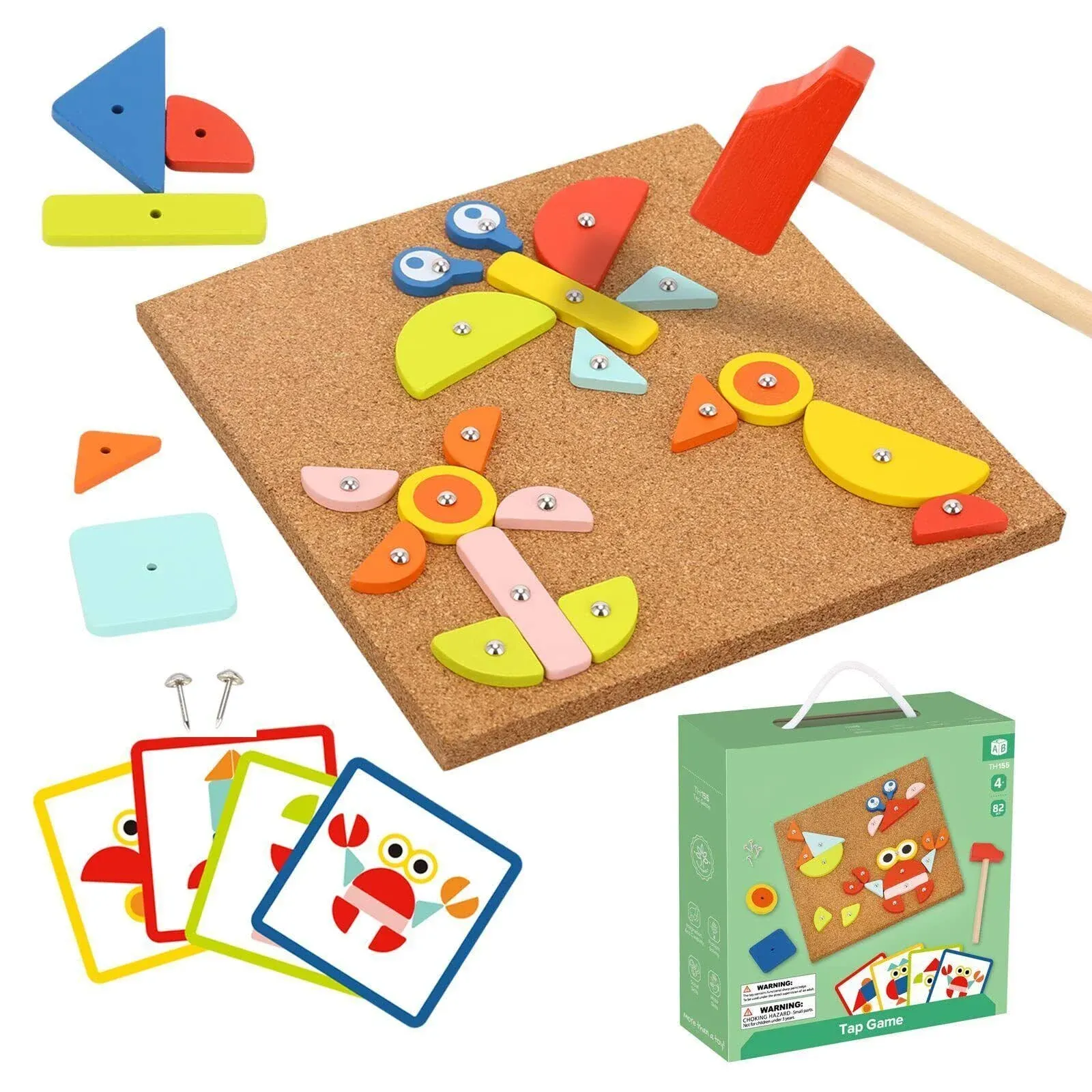 Tookyland Tap Tap Games Toys, Toy Hammer and Nails Game,Wooden Hammering Poundi