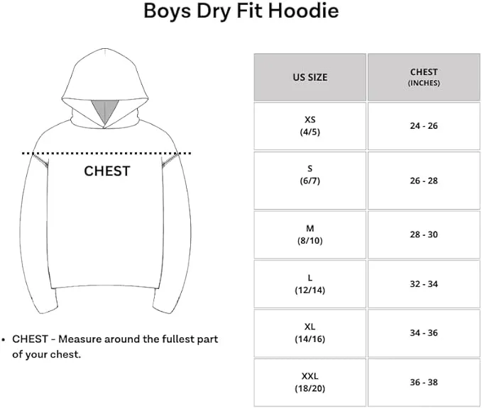 3 Pack: Dry-Fit Youth Boys Teen Active Long Sleeve Hoodie Sweatshirts - Hooded Pullover Shirts