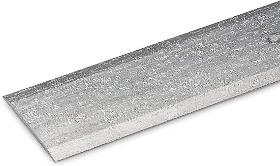 1.75" Mini Threshold/Seam Binder Hammered Finish (6 ft, Silver)