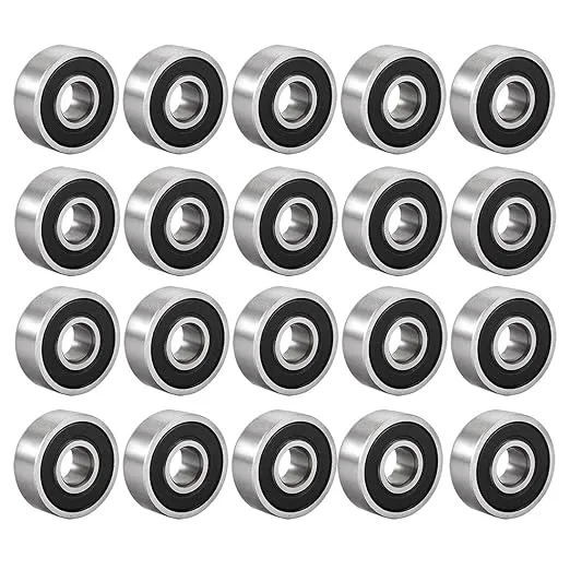 20pcs 606-2RS Deep Groove Ball Bearings Double Sealed 6mmx17mmx6mm Steel Z1