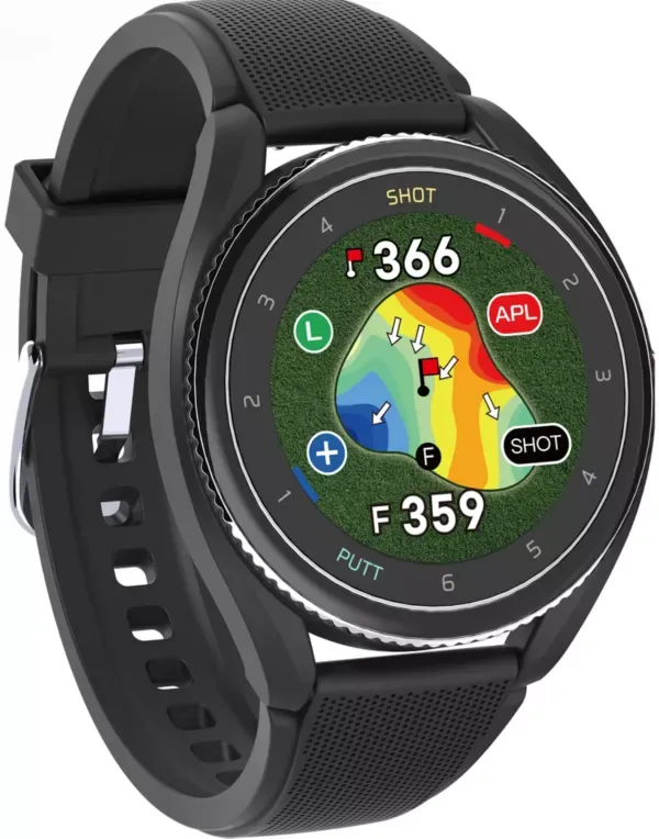 Voice Caddie T9 Premium GPS Golf Watch/Slope Mode/Color Touchscreen/Course View/Green Undulation/Swing Tempo/Auto Score Record /40K Courses