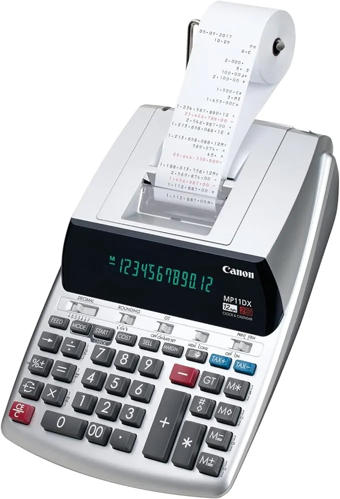 Canon MP11DX-2 Printing Calculator Black/Red Print 3.7 Lines/Sec 2198C001