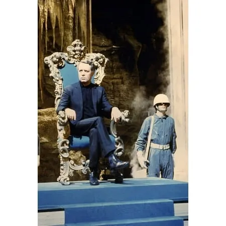 Patrick Mcgoohan as Number Six Sitting on Throne Chair The Prisoner 24x36 Poster