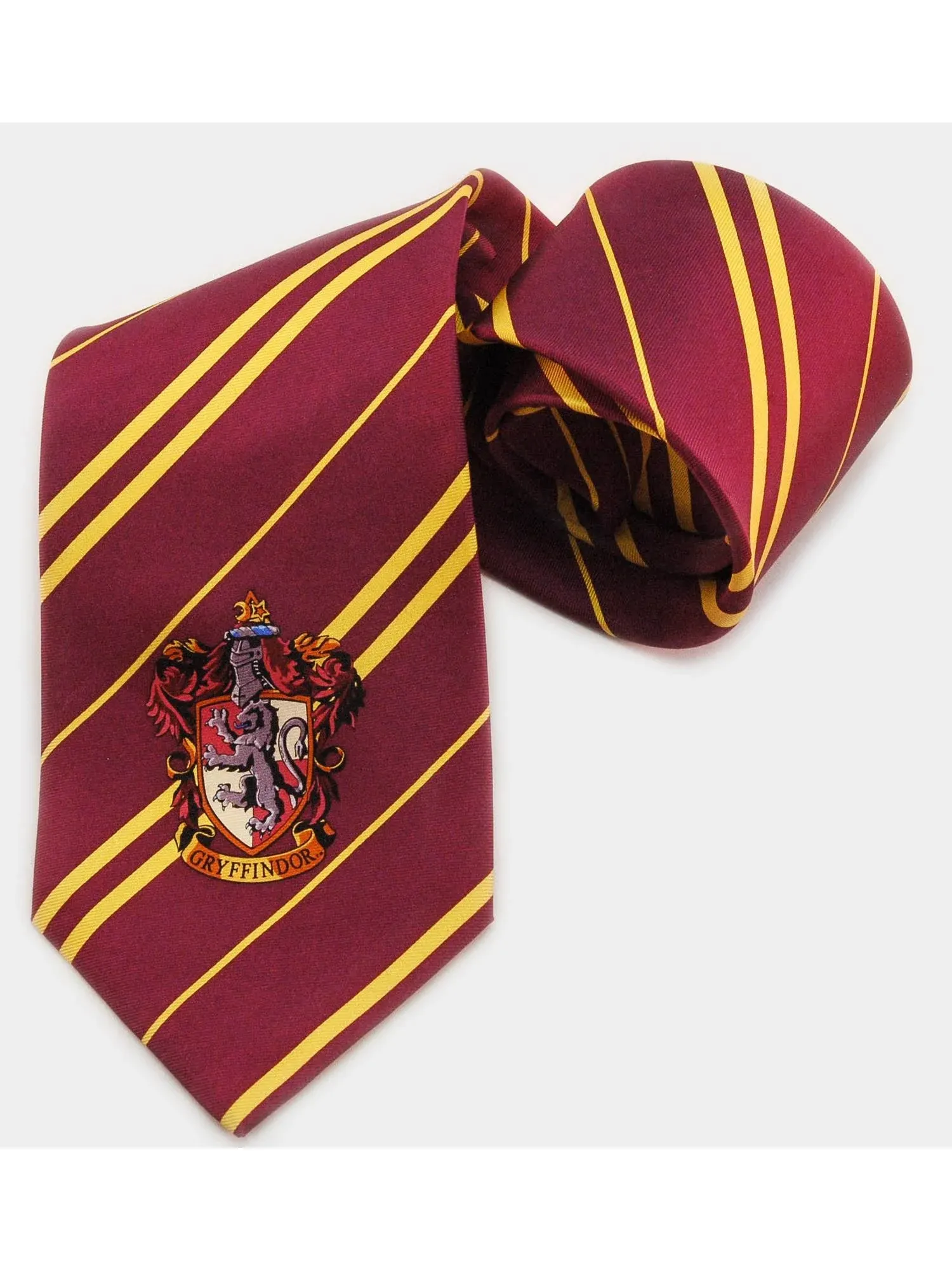 elope Adult Harry Potter Gryffindor House Tie - Maroon with Gold Stripes, Officially Licensed Costume Accessory