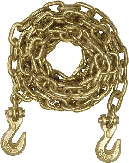 CURT 80305 14-Foot Transport Binder Chain, 5/16-Inch Clevis Hooks, 18,800 lbs Break Strength, Load Tie-Down, Trailer, Flatbed