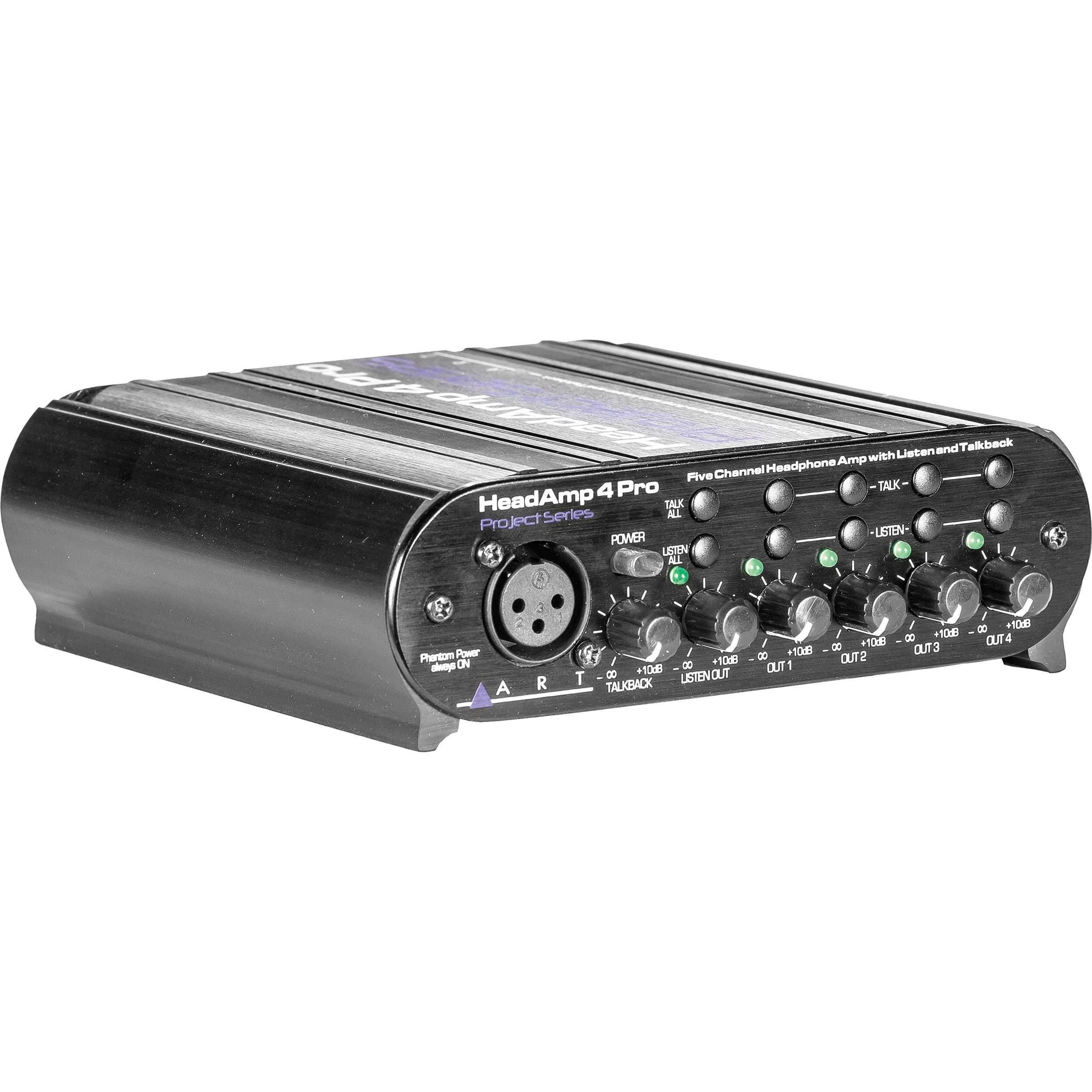 Art HeadAMP-4-Pro Five Channel Headphone Amplifier with Talkback