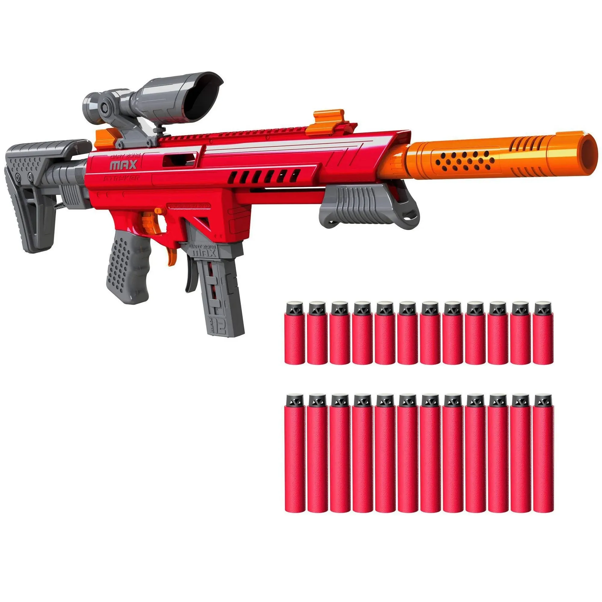 Prime Time Toys Dart Zone Max Stryker Blaster Set - Red