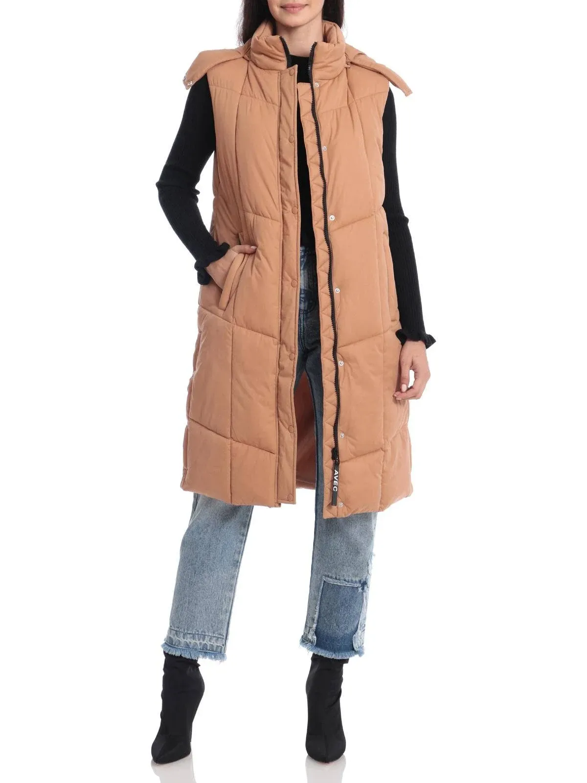 Womens Quilted Longline Vest