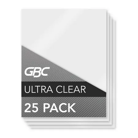 GBC Swingline UltraClear Thermal Laminating Pouches, Letter Size, 3 Mil, 25 Pack (3200577)