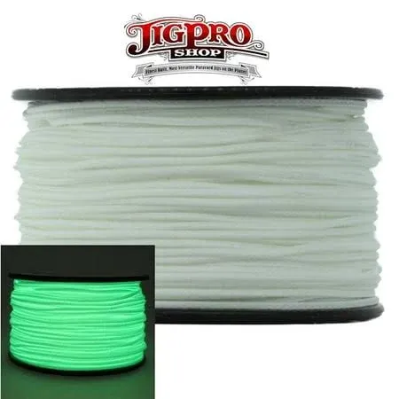 Glow-in-the-Da<wbr/>rk 1.18mm x 125ft. Micro Cord Paracord by Jig Pro Shop - USA Made!