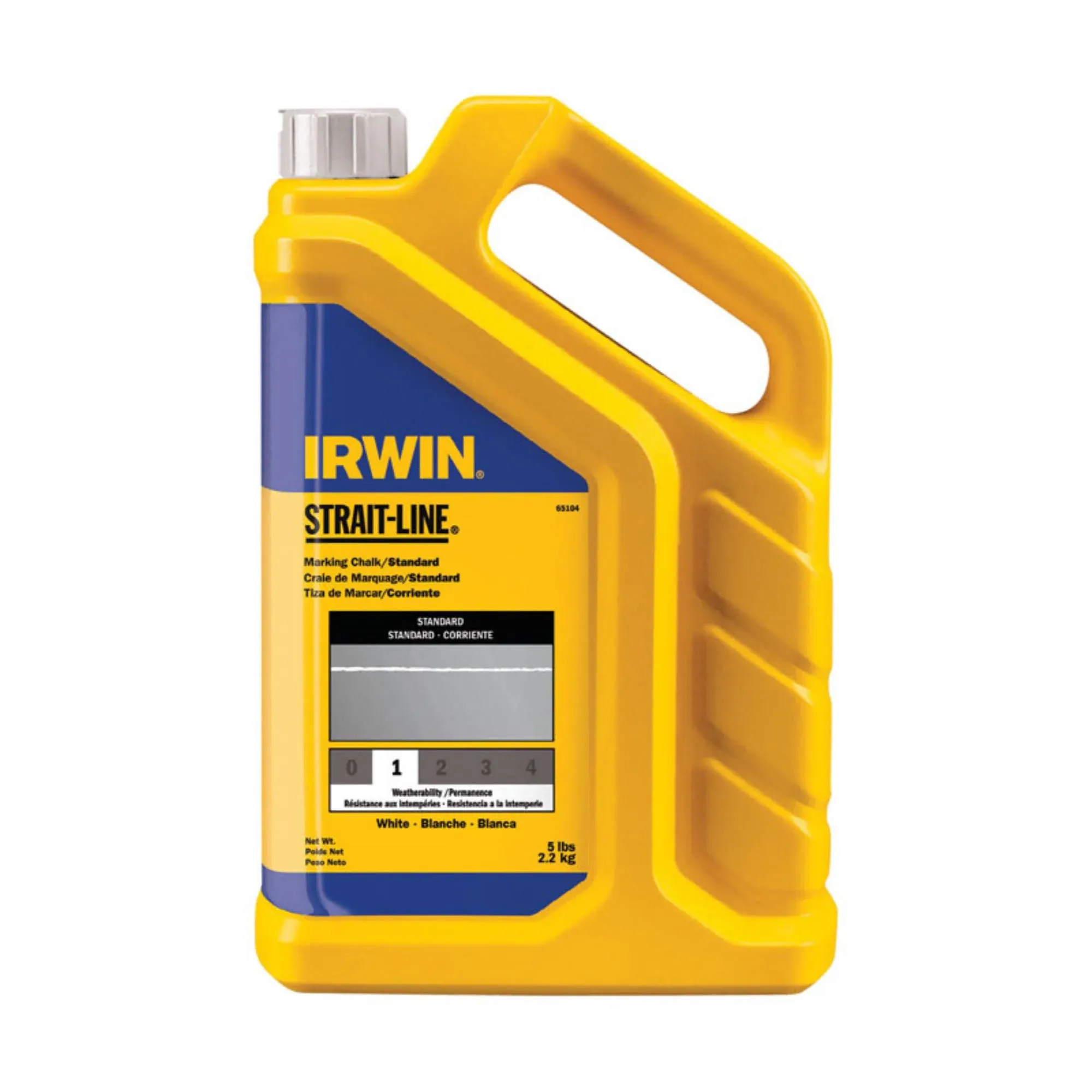 Irwin 65104 Strait Line 5 Pound White Standard Marking Chalk