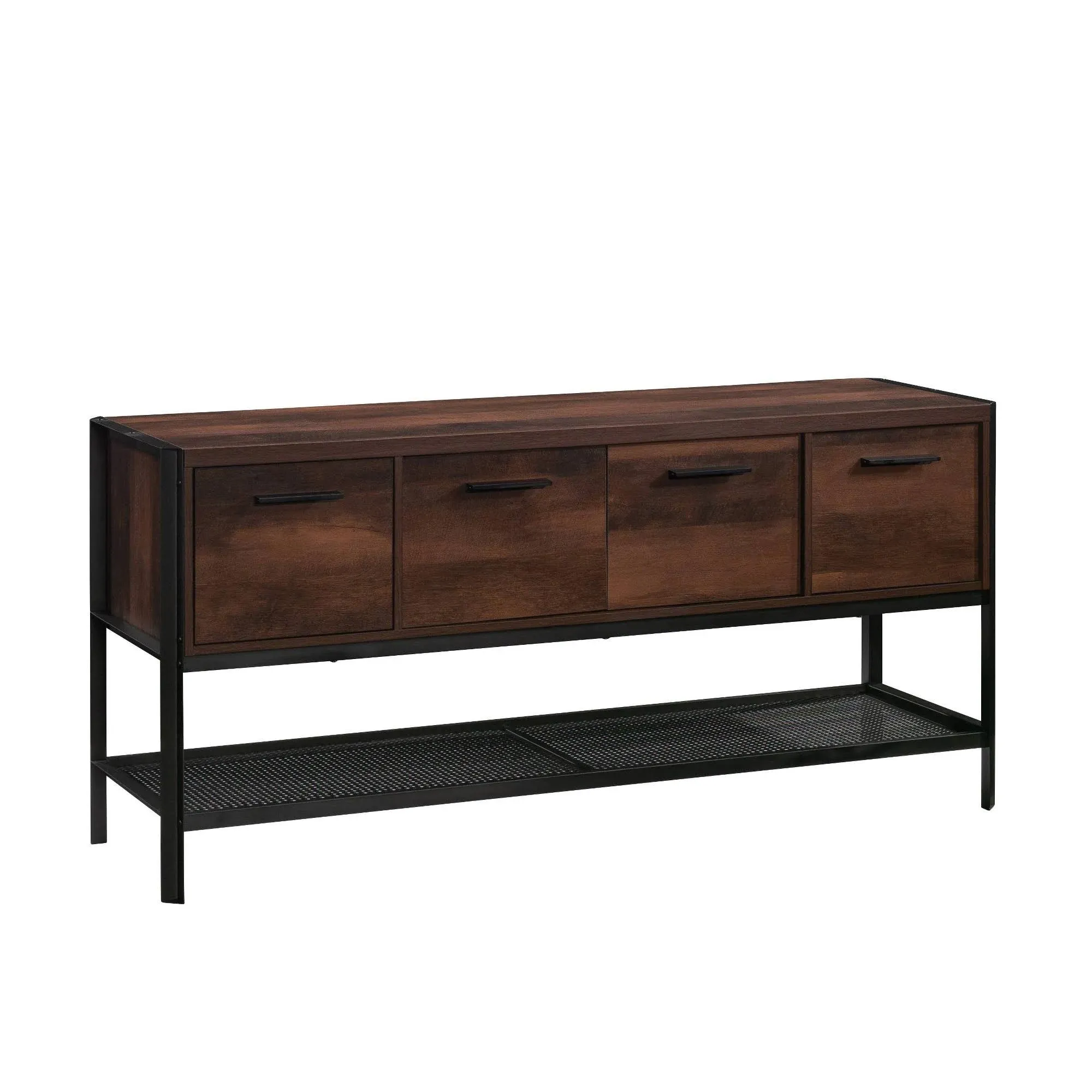 Sauder Briarbrook Engineered Wood and Metal Office Credenza in Barrel Oak