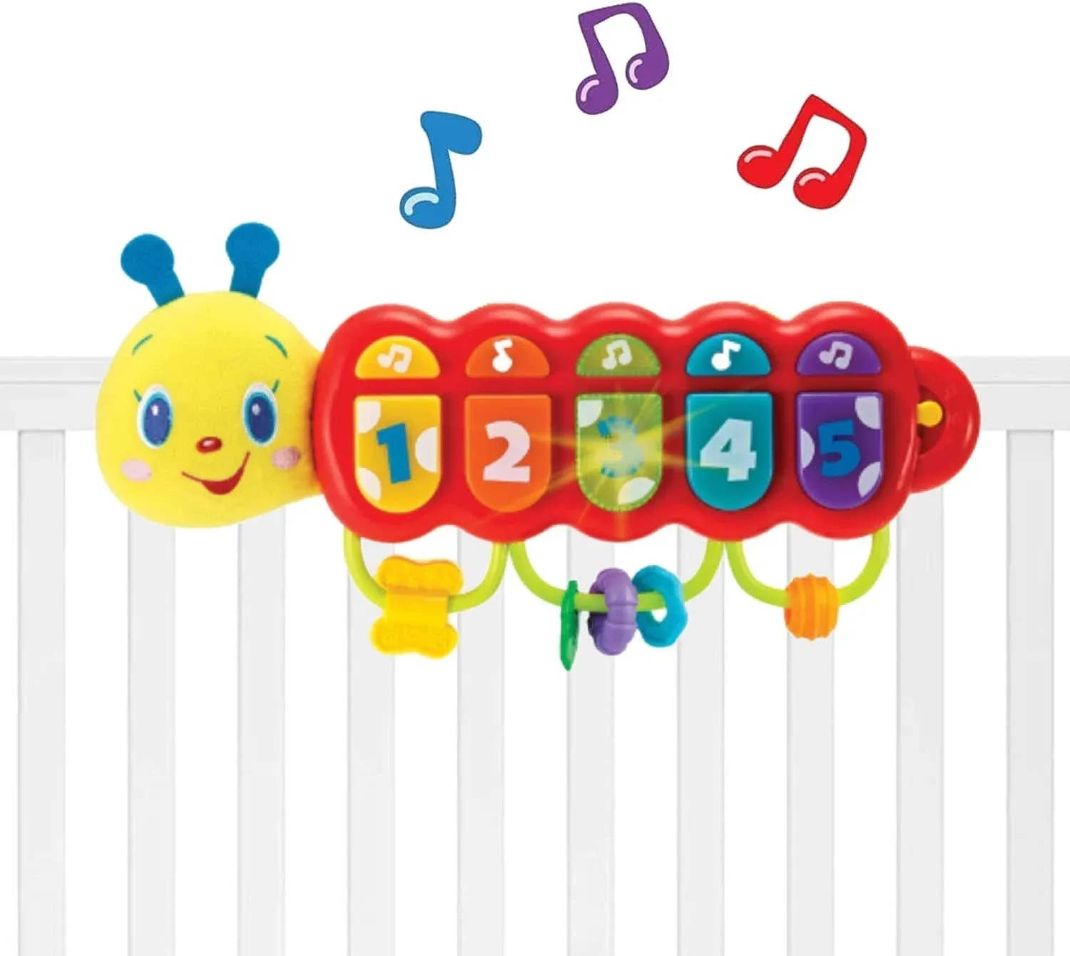 KiddoLab Lira Baby, w/Lights & Music, Spinner & Rings, Musical Caterpillar, Musical Baby Toys 3 Plus Months, Baby Caterpillar Toy, Baby Toy Caterpillar, Caterpillar Stuffed Animal Soft Head for Babies