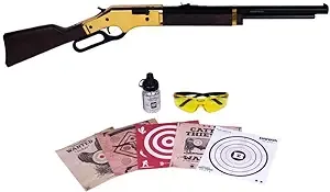 Barra Air Guns 1866 Cowboy Rifle .177 Caliber BB Gun Kit for Kids and Youth - Lever Action Pump