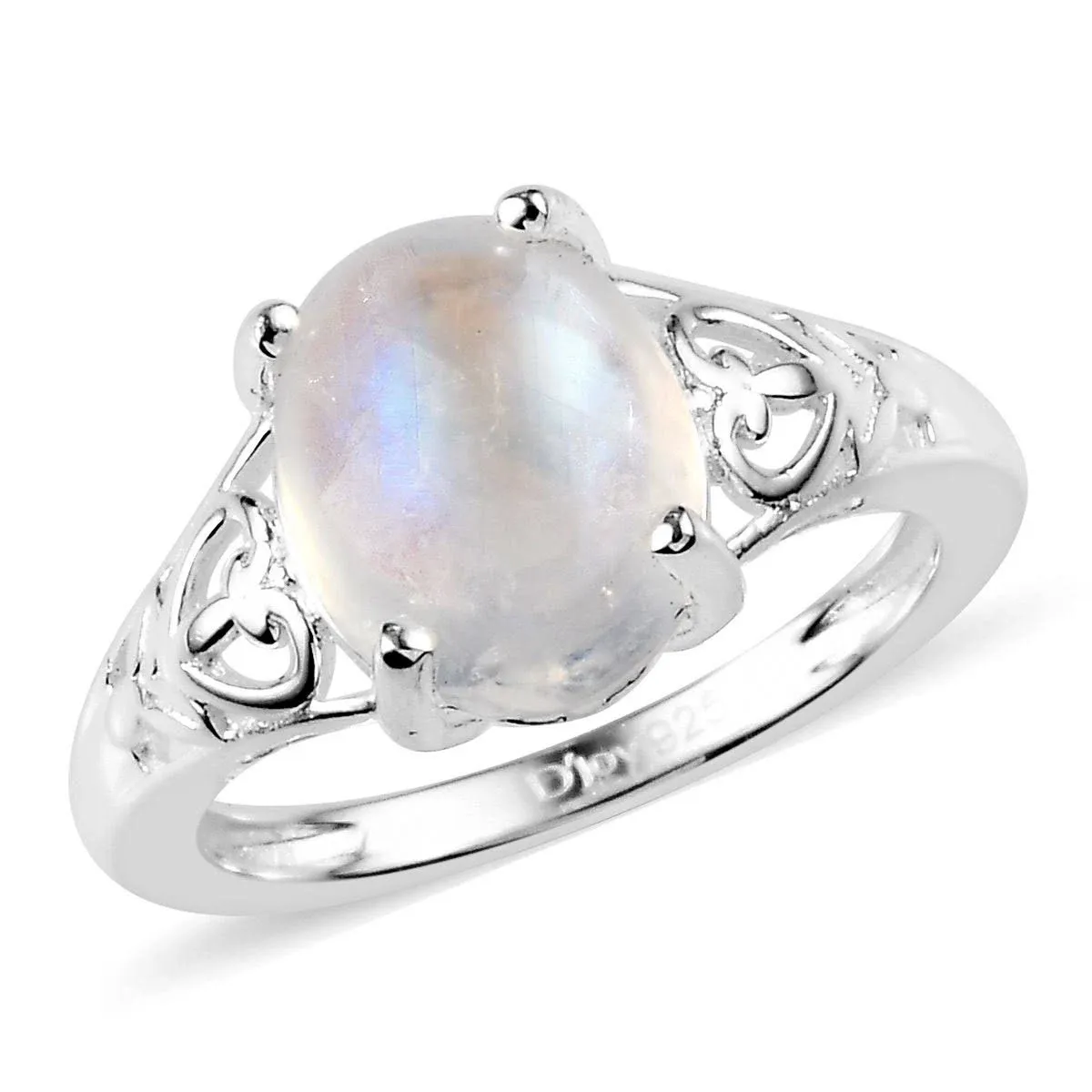 Shop LC Rainbow Moonstone Ring 925 Sterling Silver Wedding Women Christmas Gifts for Women