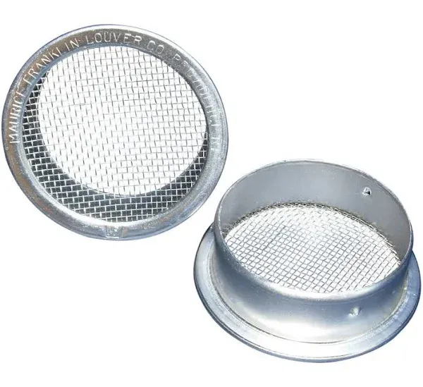 3" Round Open Screen Vent - Mill - Package of 4