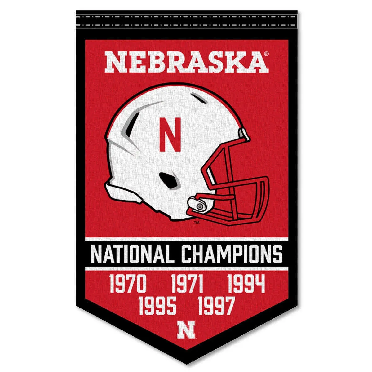 Nebraska Cornhuskers Football National Champions Banner Flag