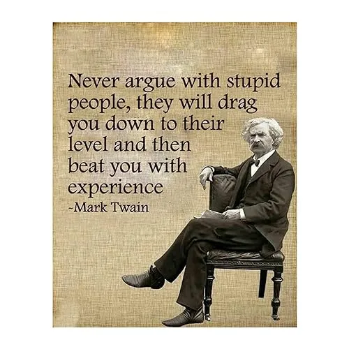 Mark Twain's Funny Quotes - Modern Funny Wall Decor, Portrait Typographic Wall Art Scripture Print, Ideal For Home Decor, Office Decor, Bar Shop Decor, Living Room Decor, Garage Decor. Unframed - 8x10Mark Twain's Funny Quotes - Modern Funny Wall Decor, P