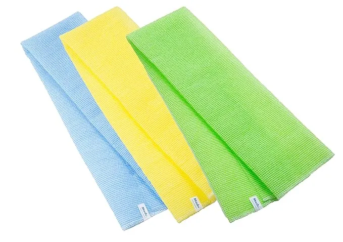 4 Pcs Exfoliating Shower Towel Back Scrubber 37 x 11.8 in - Japanese Washclot...