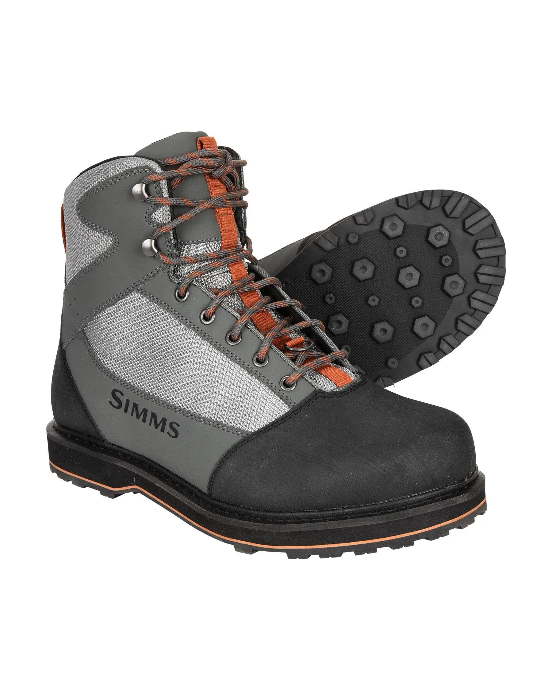 Simms Tributary Rubber Sole Wading Boots for Men and Women - Rugged Fishing Shoes with Ankle Support and Traction Control