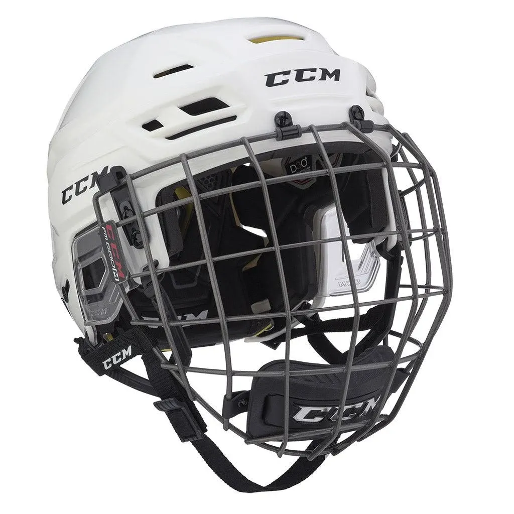 CCM Tacks 310 Combo Hockey Helmet (White)