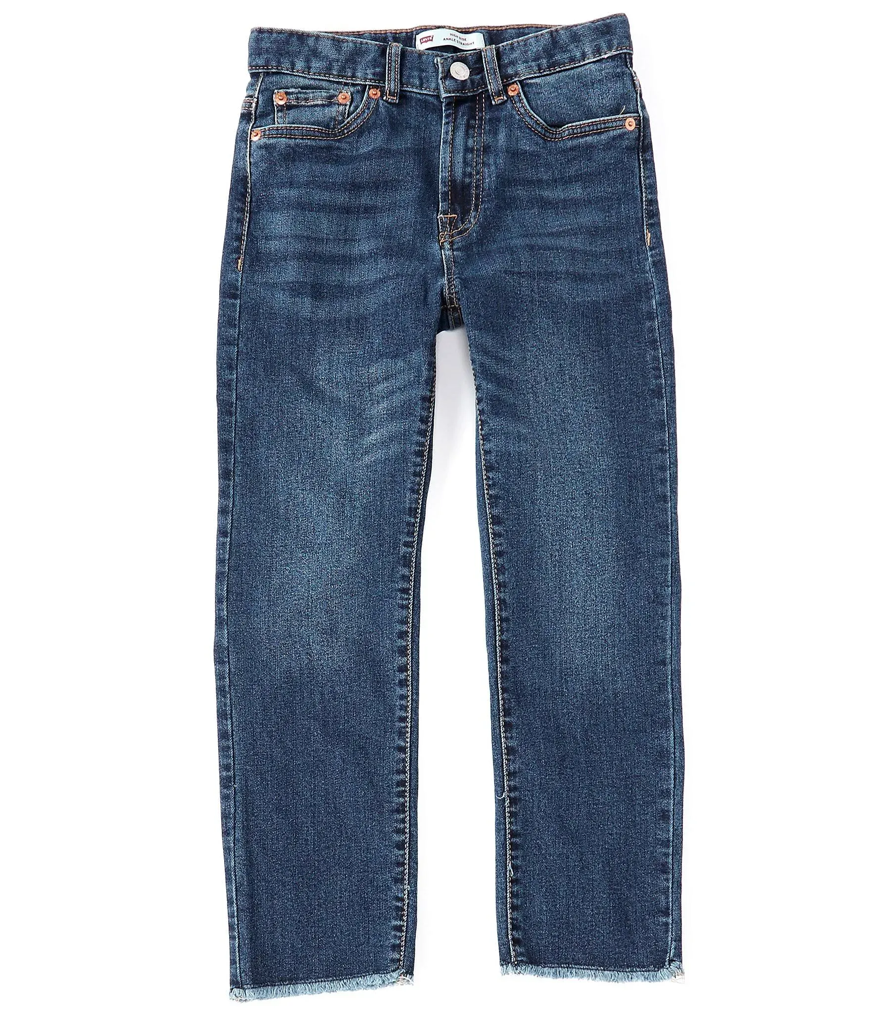 Girls Levi’s jeans with frayed angle