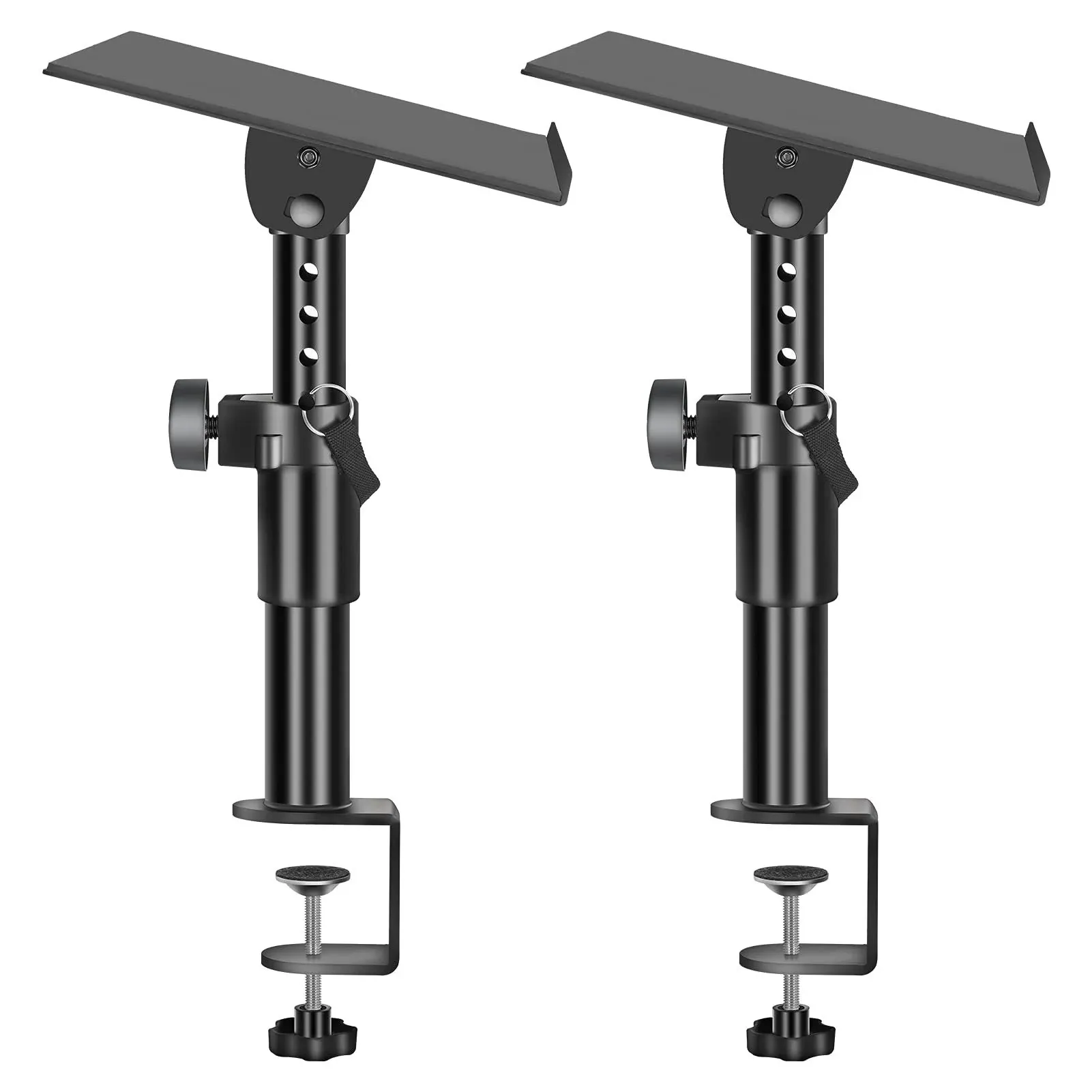 Oukmic Clamp on Desktop Speaker Stand Holder Pair, Heavy Duty Audio Studio ...