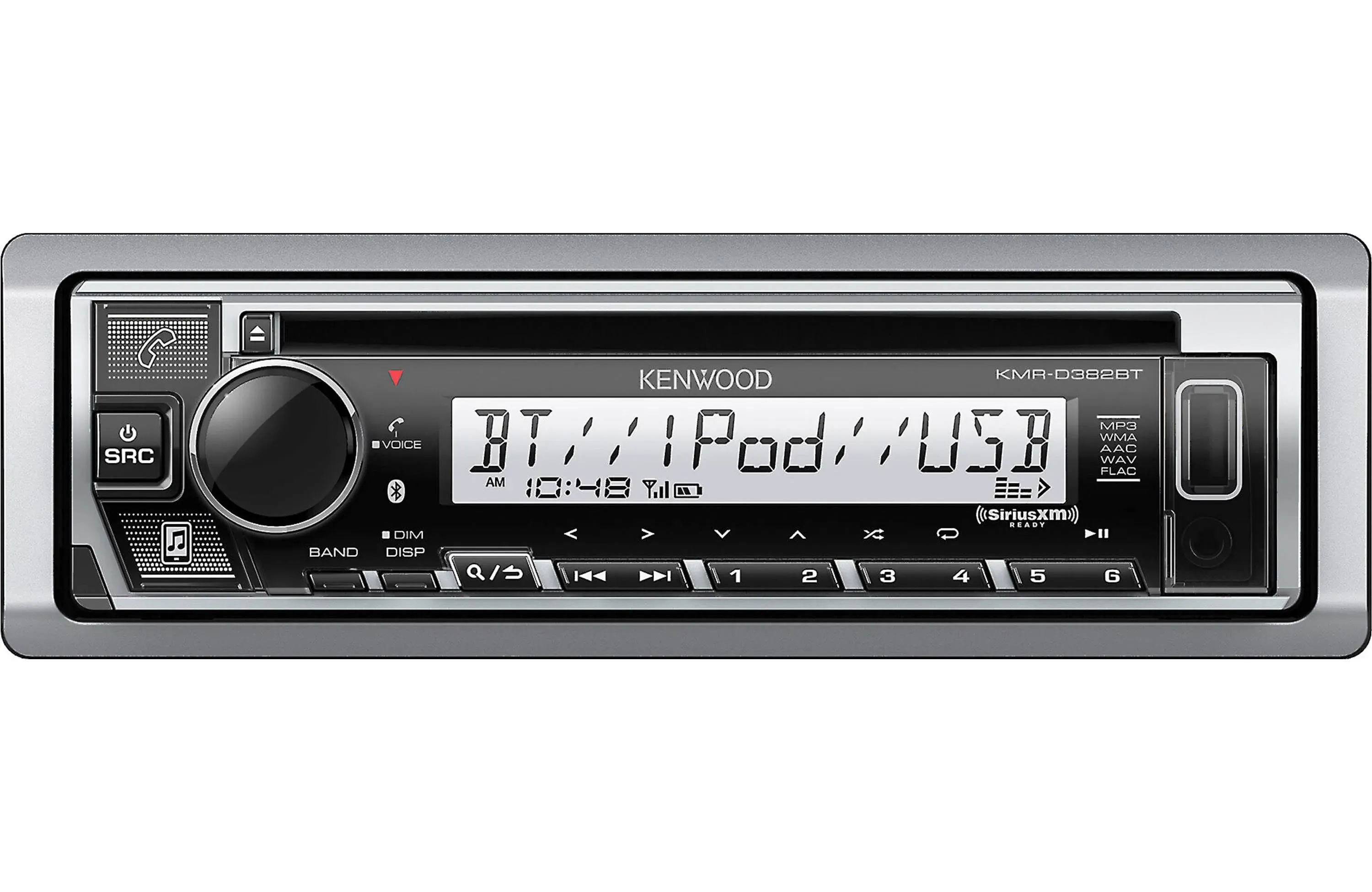 Kenwood KMR-D382BT Single DIN USB SiriusXM Ready CD Player Bluetooth Receiver