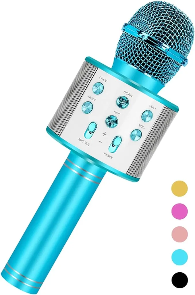 Karaoke Microhpone for Kids Girl Toys: Christmas Stocking Stuffers Birthday Gifts Ideas for 3 4 5 6 7 8 9 10 Year Old Girls Boys Bday Present