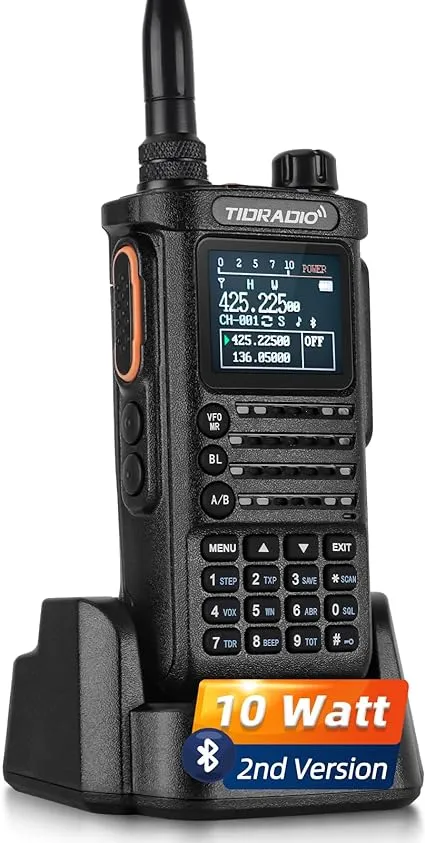 (2nd Gen) TIDRADIO TD-H8 GMRS Radio Long Range Two-Way Radio with USB-C 2500mAh Battery,APP Programmable,Dual Band and NOAA Weather Receiver & Scan,SOS,DTMF,Walkie Talkie,Support Chirp (1 Pack)