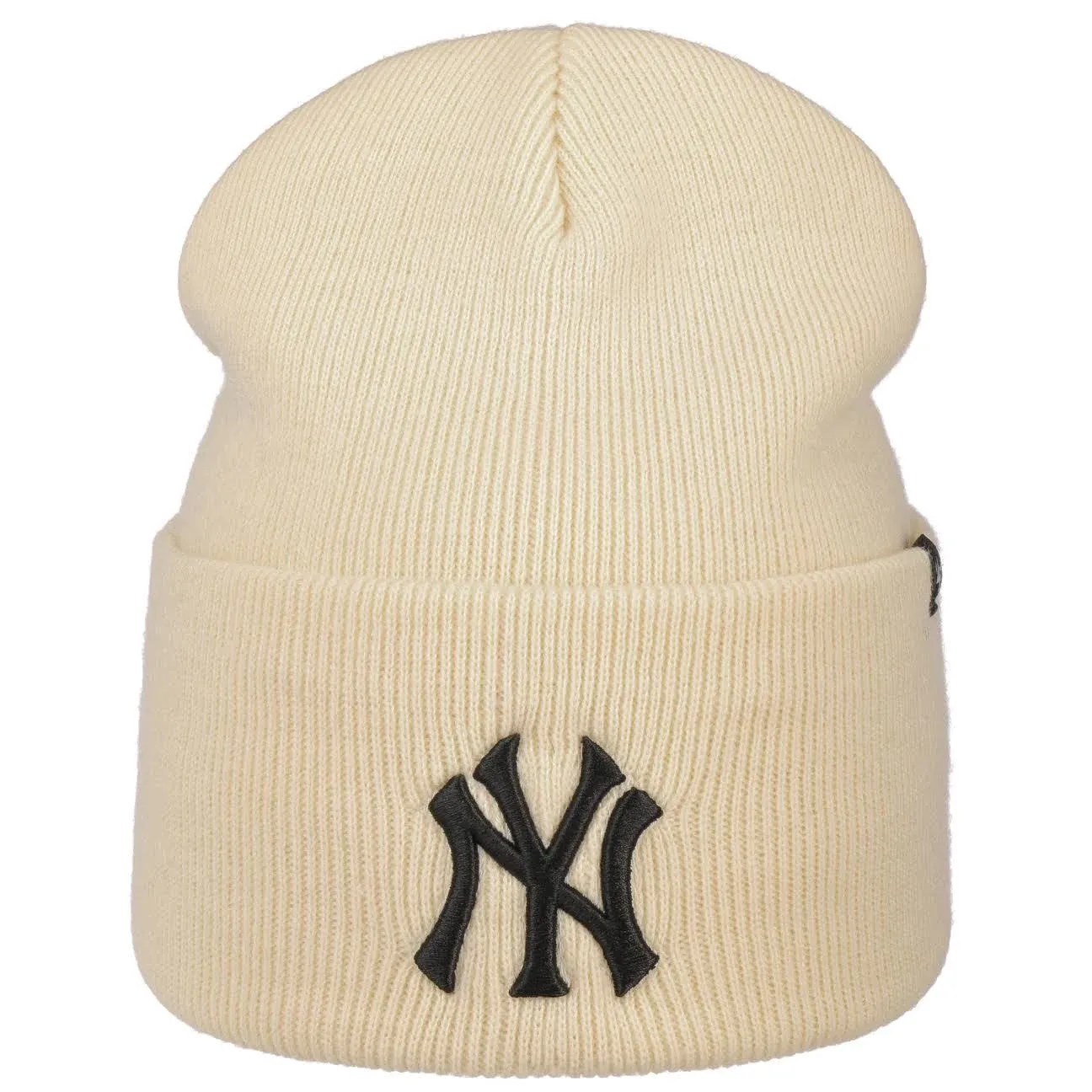 NY Yankees Haymaker Knit Cuffed Beanie- Natural