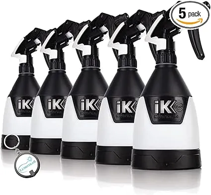 Lumintrail - iK Sprayers Multi TR Mini 360 - Trigger Sprayer; for Car Detailing; Ergonomic Comfort Grip; 360 Degree (0.6 Liters) (5-Pack & 12-Pack) Bundle with Keychain Light (5)