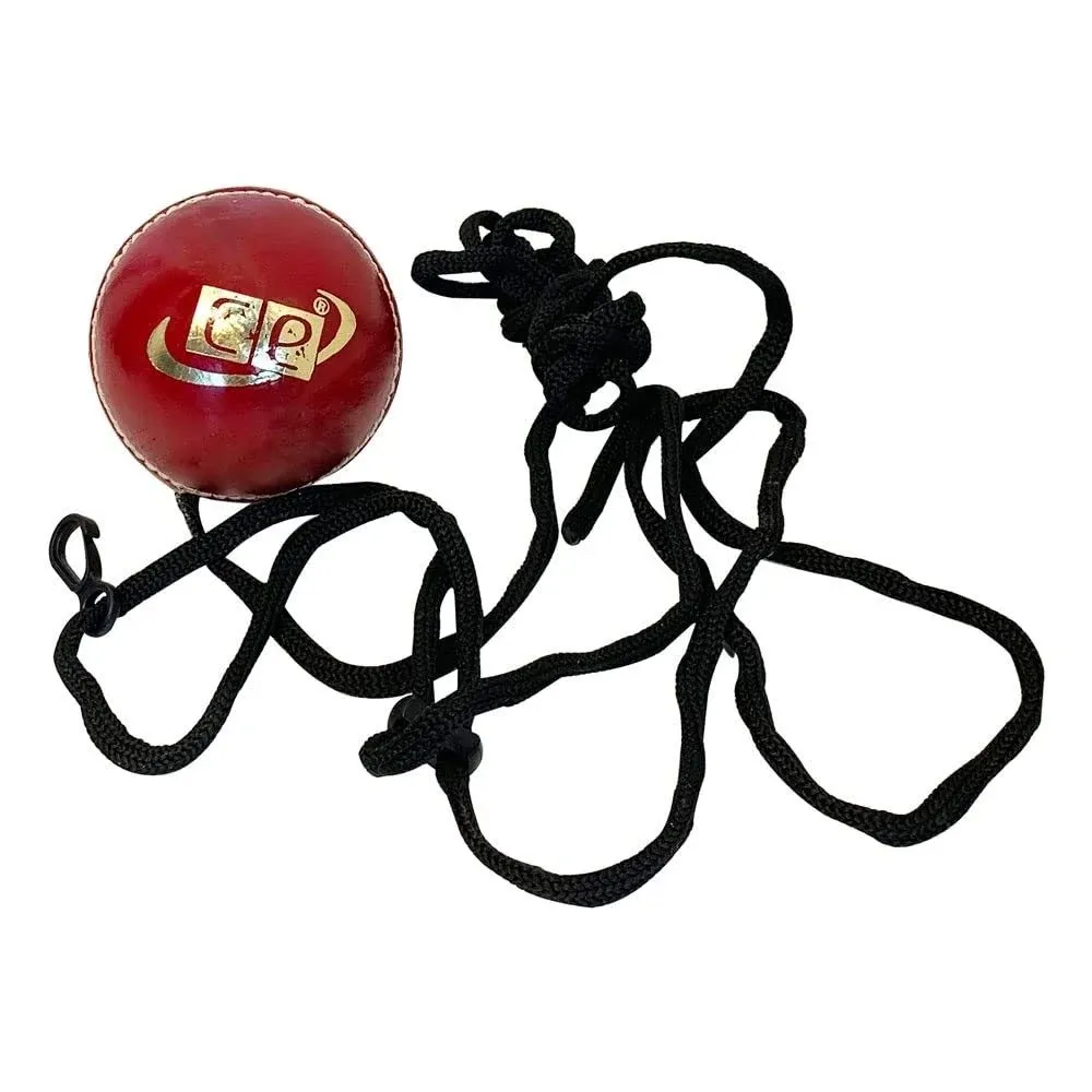 Adjustable String RED Leather Cricket Ball