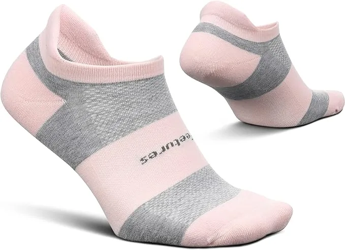 Feetures Unisex High Performance Cushion No Show Tab Socks Pink Blanket - FA5053