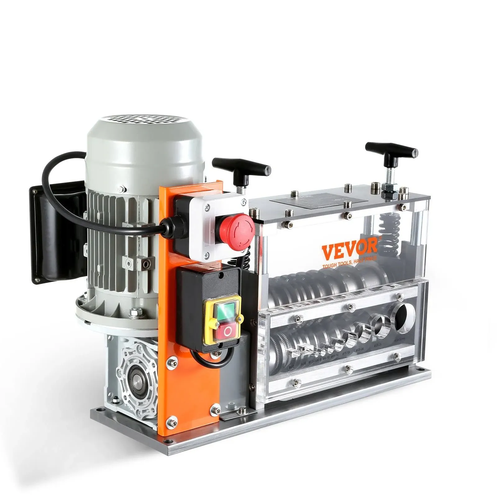 Automatic Wire Stripping Machine 0.06in. to 1.26in. Electric Cable Stripper Peeler 750W 10 Channels for Copper Recycling