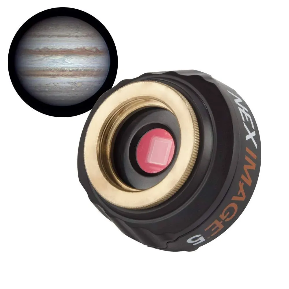 Celestron – NexImage 5 Solar System Imager – Astronomy Camera for Moon, Sun, and Planets – 5 MP Color Camera for Astroimaging for Beginners – High Resolution – ON Semiconductor Technology