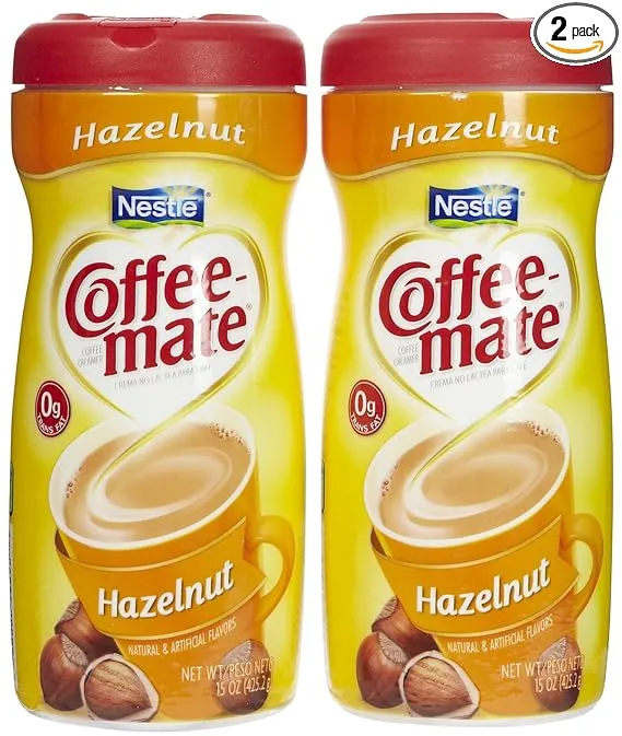 Coffee-mate Powdered Creamer Canisters - Hazelnut - 15 oz - 2 Pack