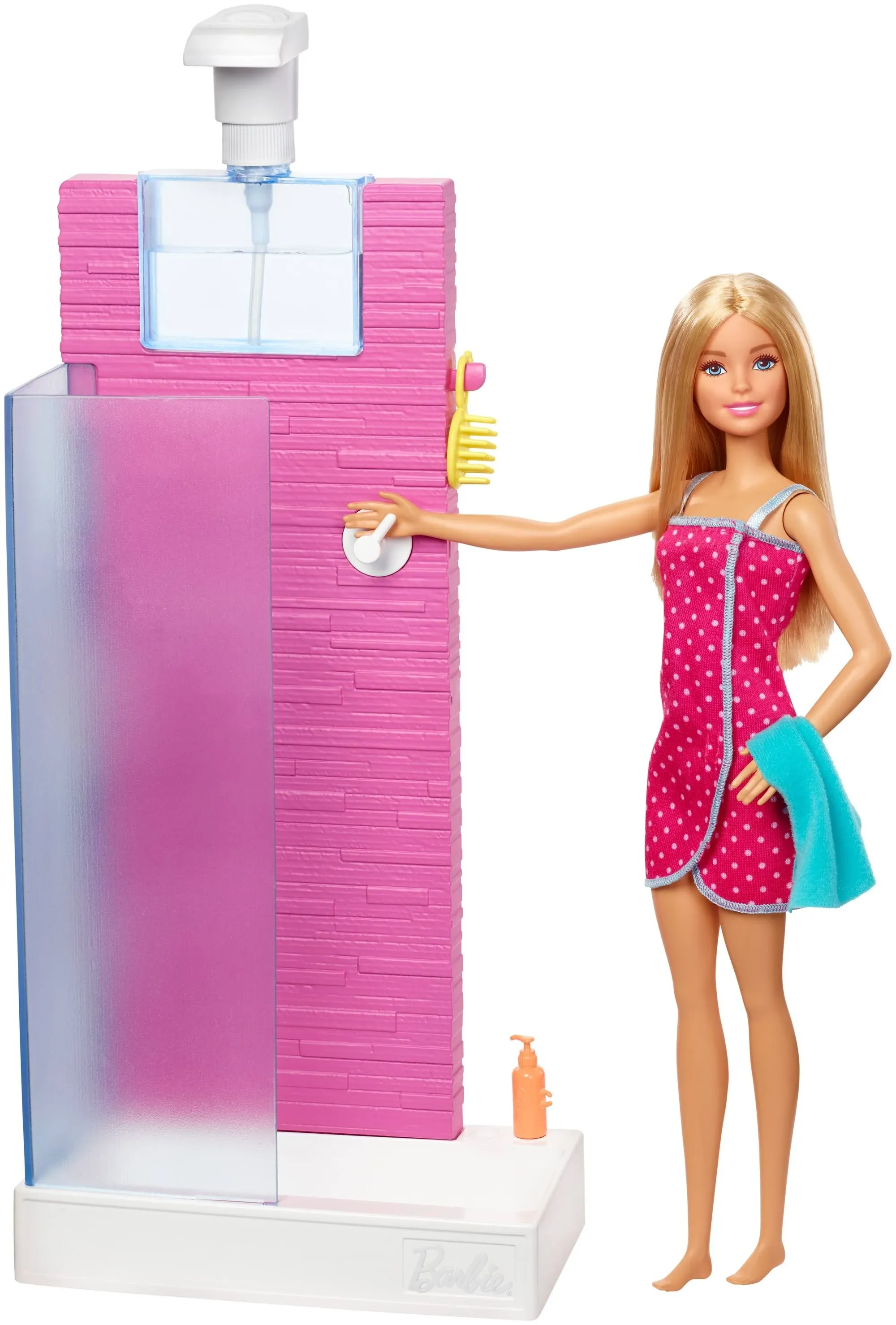 Barbie Estate & Shower with Accessories Doll Playsets, Size: 11 x 3.5 x 12.75