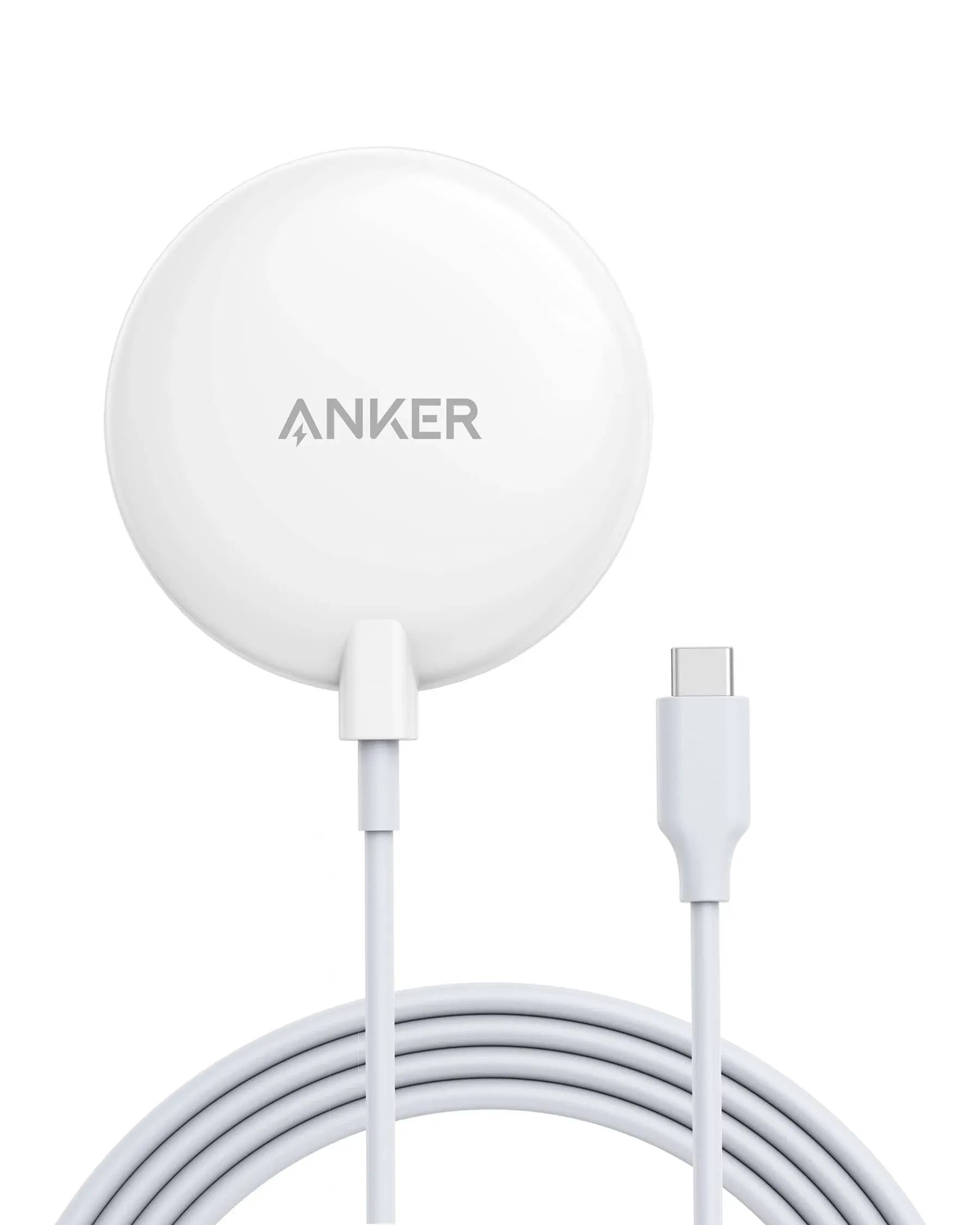 Anker Magnetic Wireless Charger 5 ft Built-in USB-C Cable  for iPhone 12