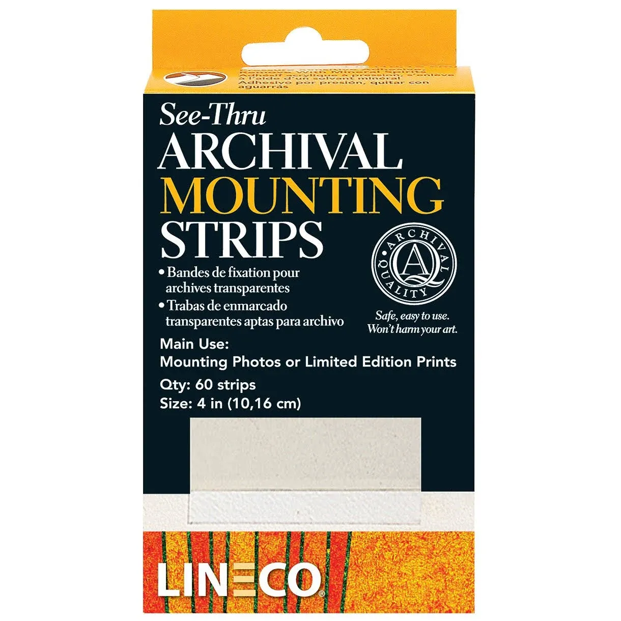 Pack of 60 Archival Polyester Mounting Strip Acid-Free, Framing Photo,Hinge-Le<wbr/>ss