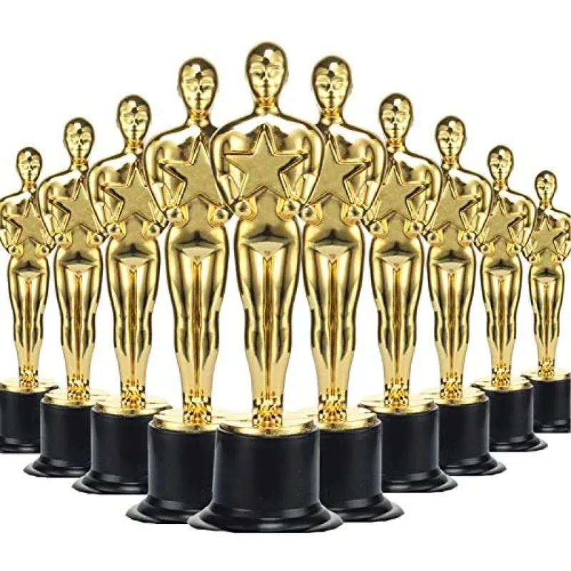 Nasidear 36 Pack Gold Award Trophies Party Favors,Gold Oscar Trophy for Award Ceremony,Theme Party,Birthday Party,Movie Night,Classroom Prize,Office Competition,for Boys Girls Teens and Adults