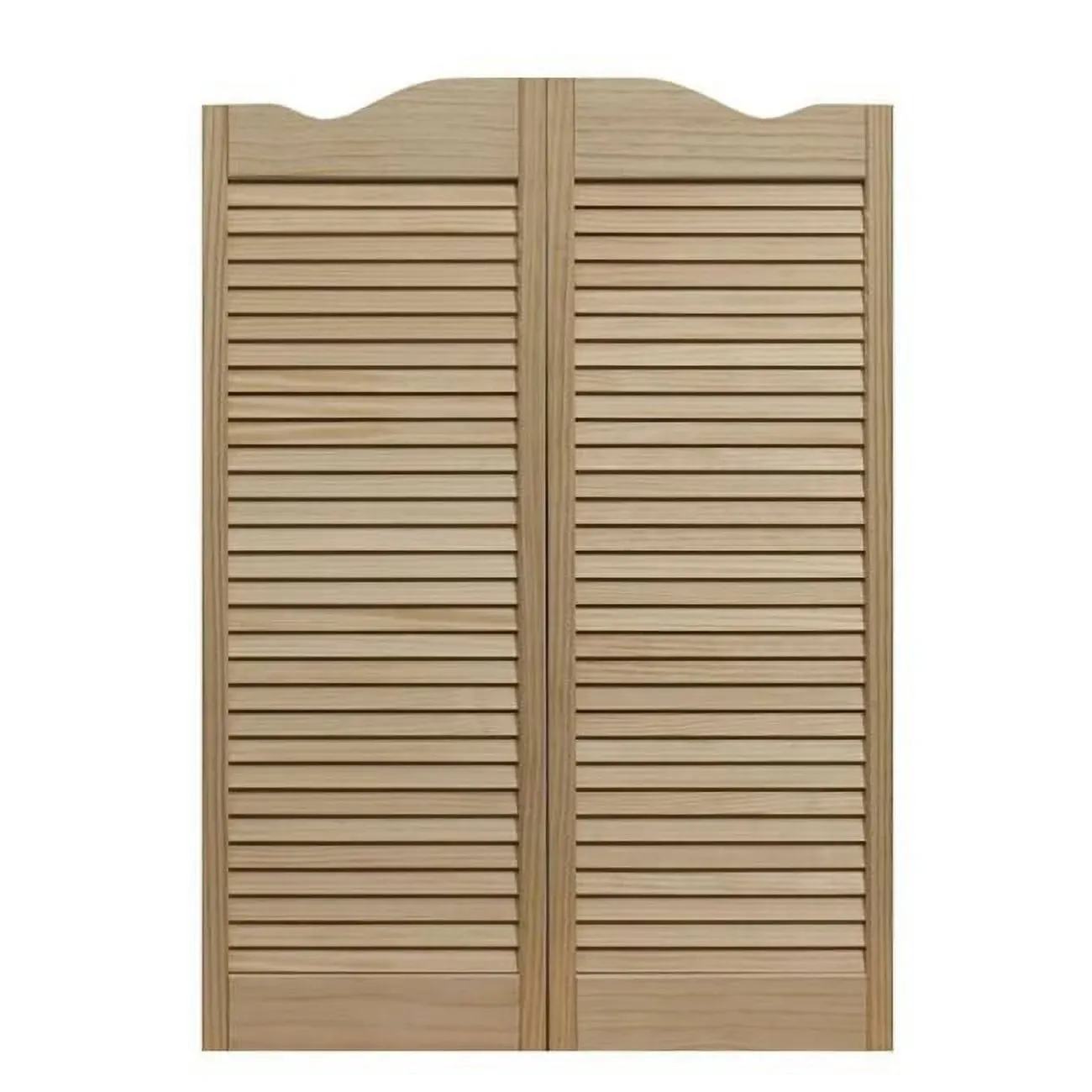 American Wood 583042 30 x 42 in. Dixieland Louvered Cafe Door, Unfinished Pine