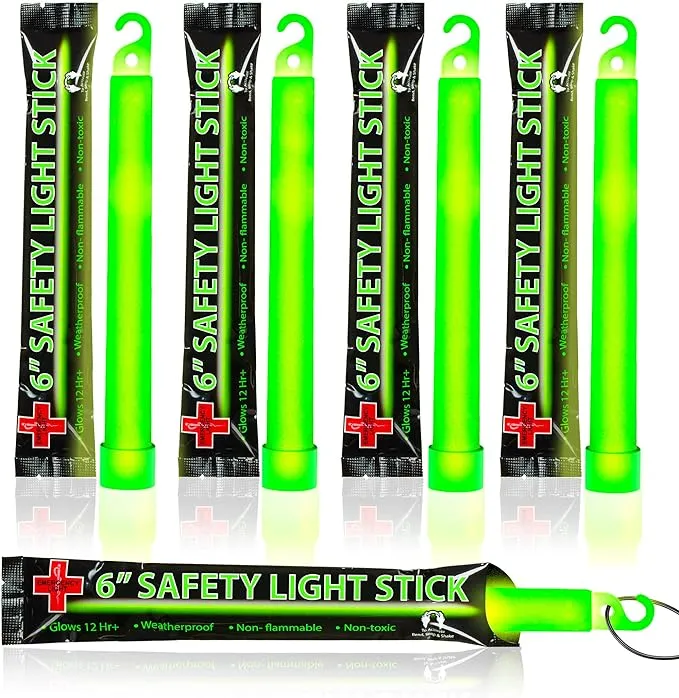 HSGUS 25 Ultra Bright Green Glow Sticks