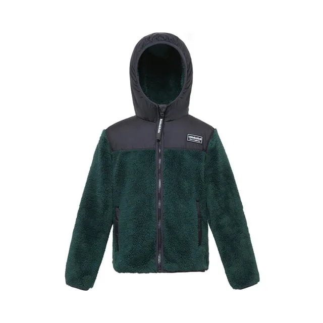 Rokka& Rolla Boy's Sherpa Fleece Hooded Jacket