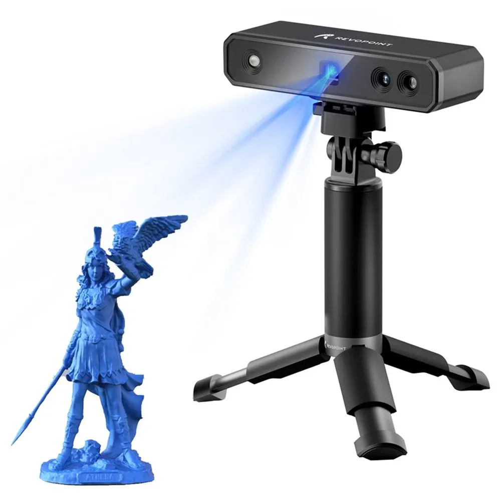 Revopoint MINI 3D Scanner, Blue Light, Precision 0.02mm, MINI Dual-Axis Turntable Combo - Premium Edition - GEEKMAXI.COM